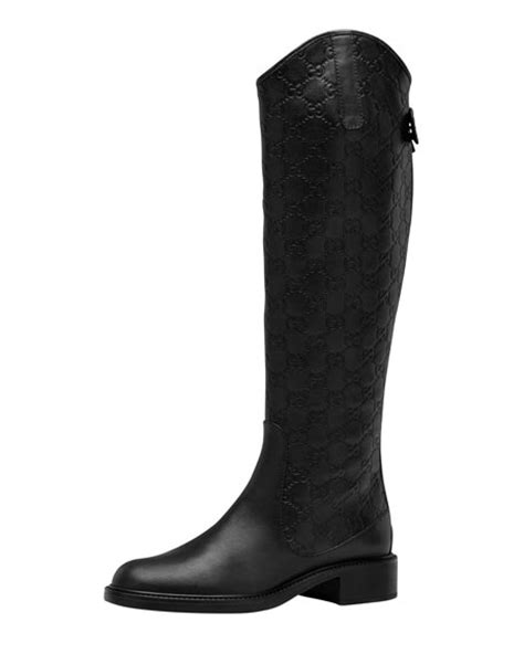 gucci biker boot|authentic gucci riding boots.